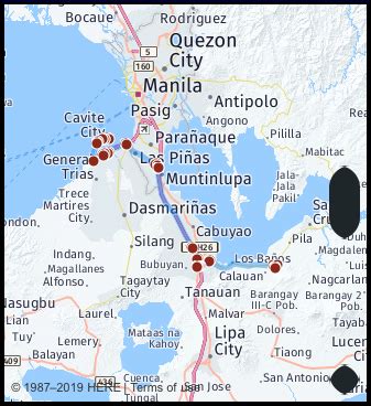 Distance from Tanza to Cavite City.
